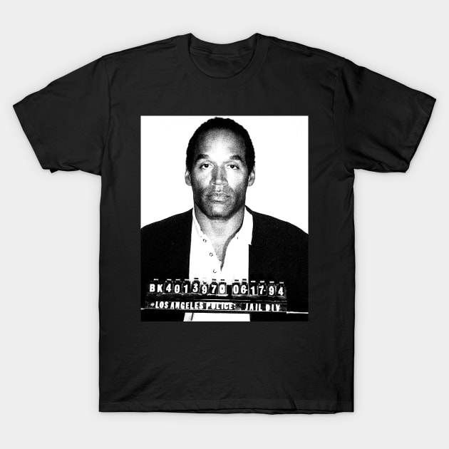 Oj Simpson Mugshot T-Shirt by RadRetro